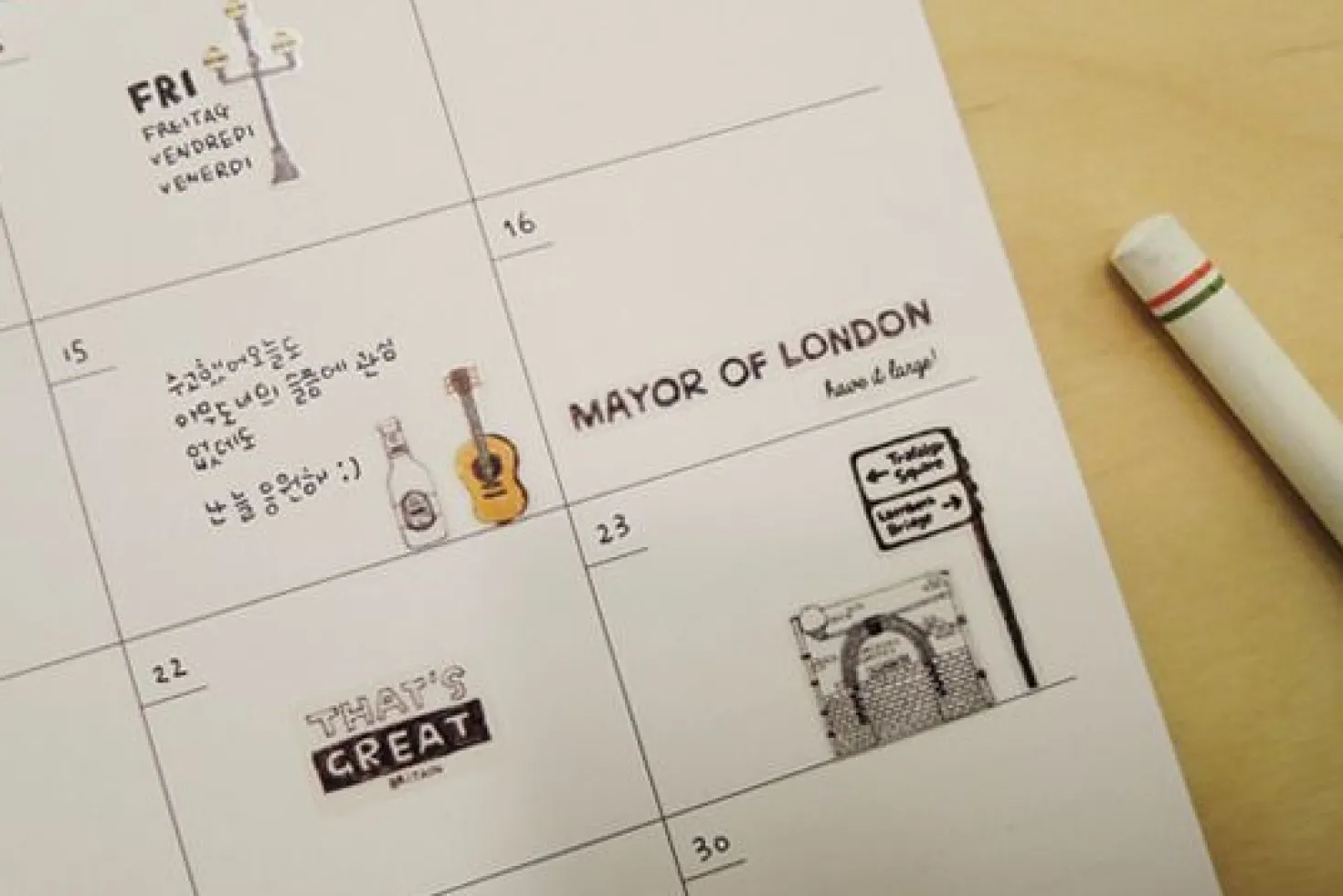 Days in London Deco Sticker
