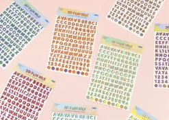 3D Fun Mix Alphabet Removable Sticker