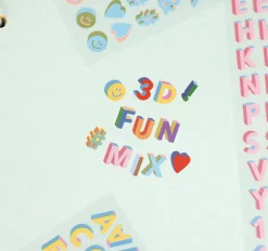 3D Fun Mix Alphabet Removable Sticker