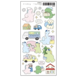 Dino's Daily Life Deco Sticker