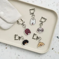 Dog Face Acrylic Key Ring