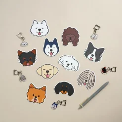 Dog Face Acrylic Key Ring