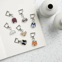 Dog Face Acrylic Key Ring