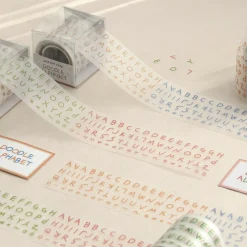 Doodle Alphabet Kiss Cut Deco Tape