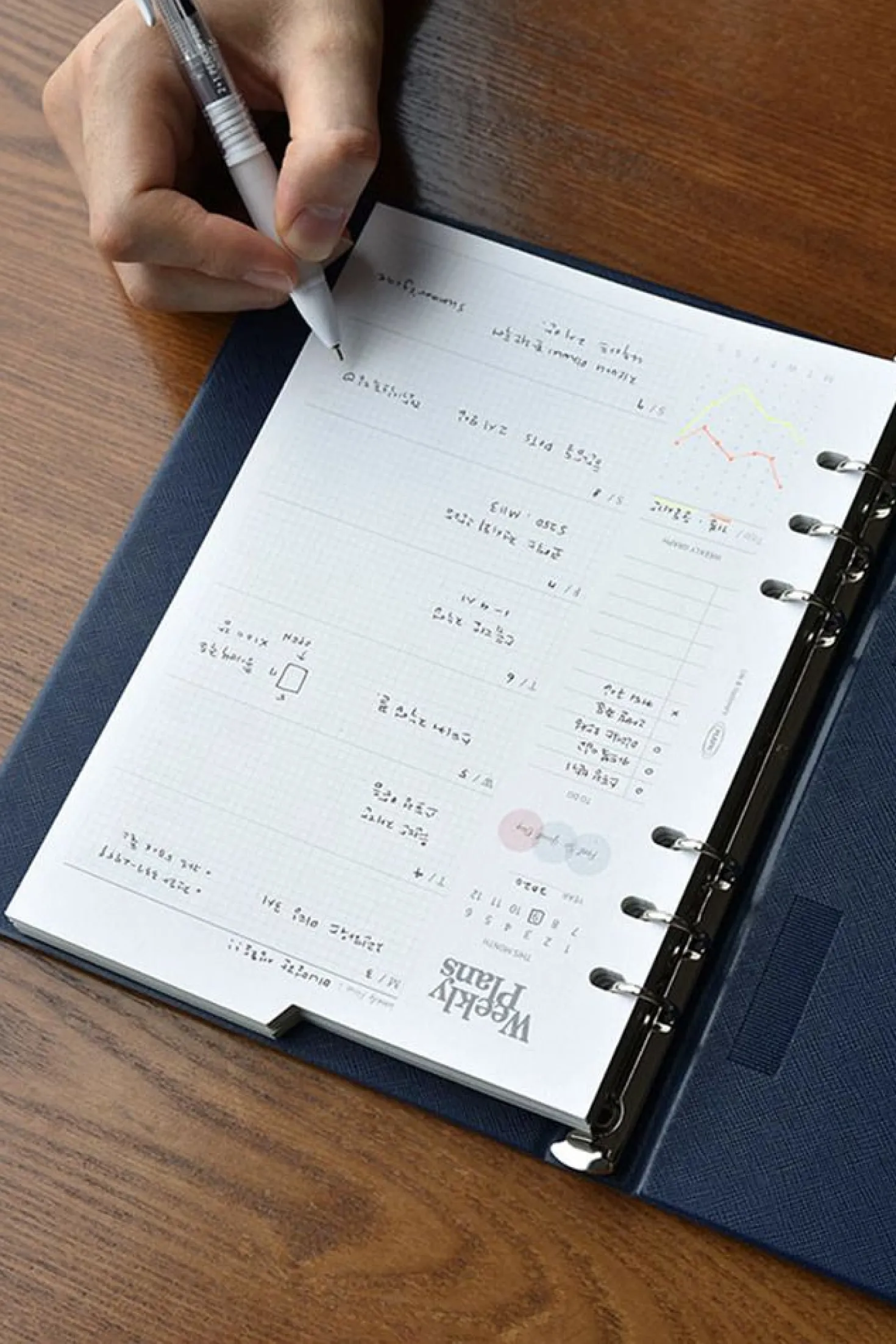 Double-sided Classy 6 Ring A5 Index Planner Refill
