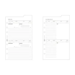 Double-sided Classy 6 Ring A6 Index Planner Refill v1