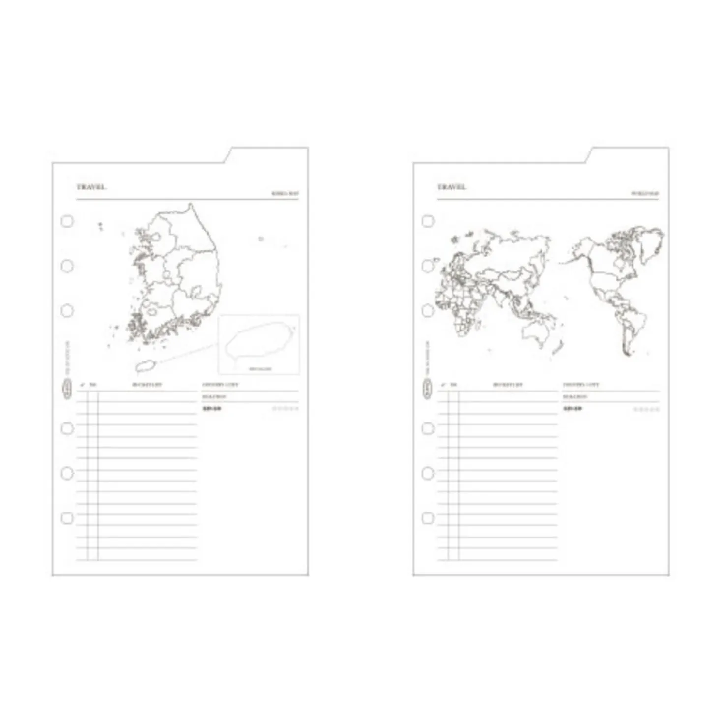 Double-sided Classy 6 Ring A6 Index Planner Refill v1