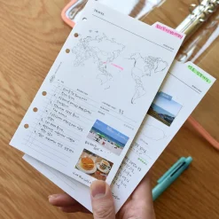Double-sided Classy 6 Ring A6 Index Planner Refill v1