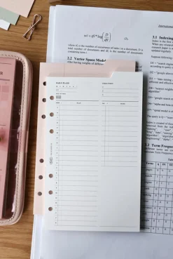 Double-sided Classy 6 Ring A6 Index Planner Refill v1