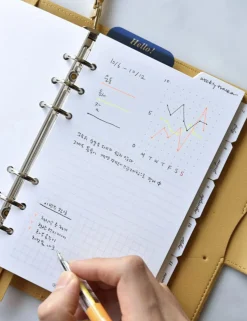 Double-sided Classy 6 Ring A6 Index Planner Refill v2