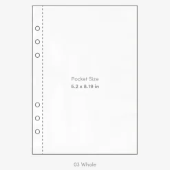Double-sided 6 Ring A5 Pocket Refill