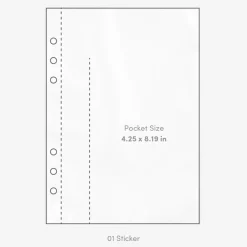 Double-sided 6 Ring A5 Pocket Refill