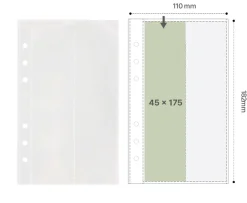 Double-sided 6 Ring A6 Pocket Refill