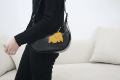 Elephant Vegan Leather Key Ring