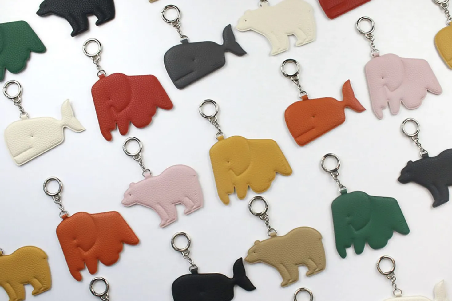 Elephant Vegan Leather Key Ring