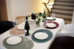Ellipse Edge Leather Dining Placemat