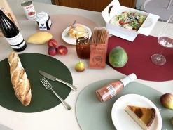 Ellipse Edge Leather Dining Placemat