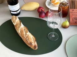 Ellipse Edge Leather Dining Placemat