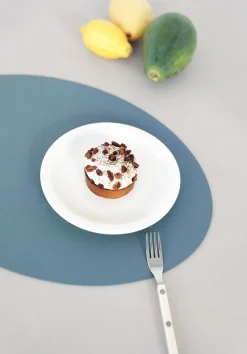 Ellipse Edge Leather Dining Placemat