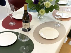 Ellipse Edge Leather Dining Placemat