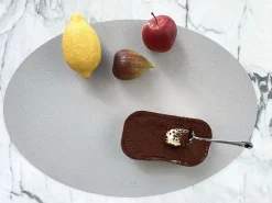 Ellipse Edge Leather Dining Placemat