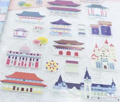 Famous Landmark Paper Sticker