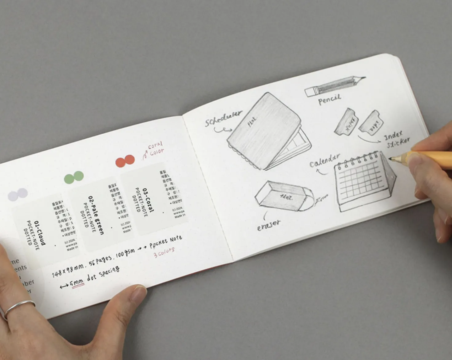Flat Dot Grid Pocket Notebook