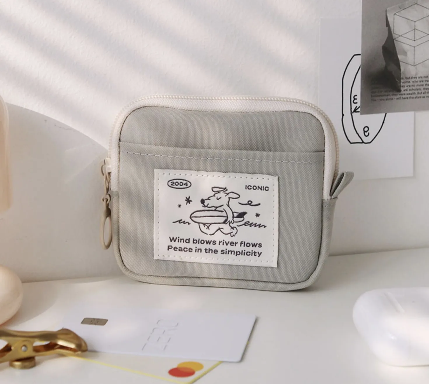 Floby Puppy Card Zip Pouch
