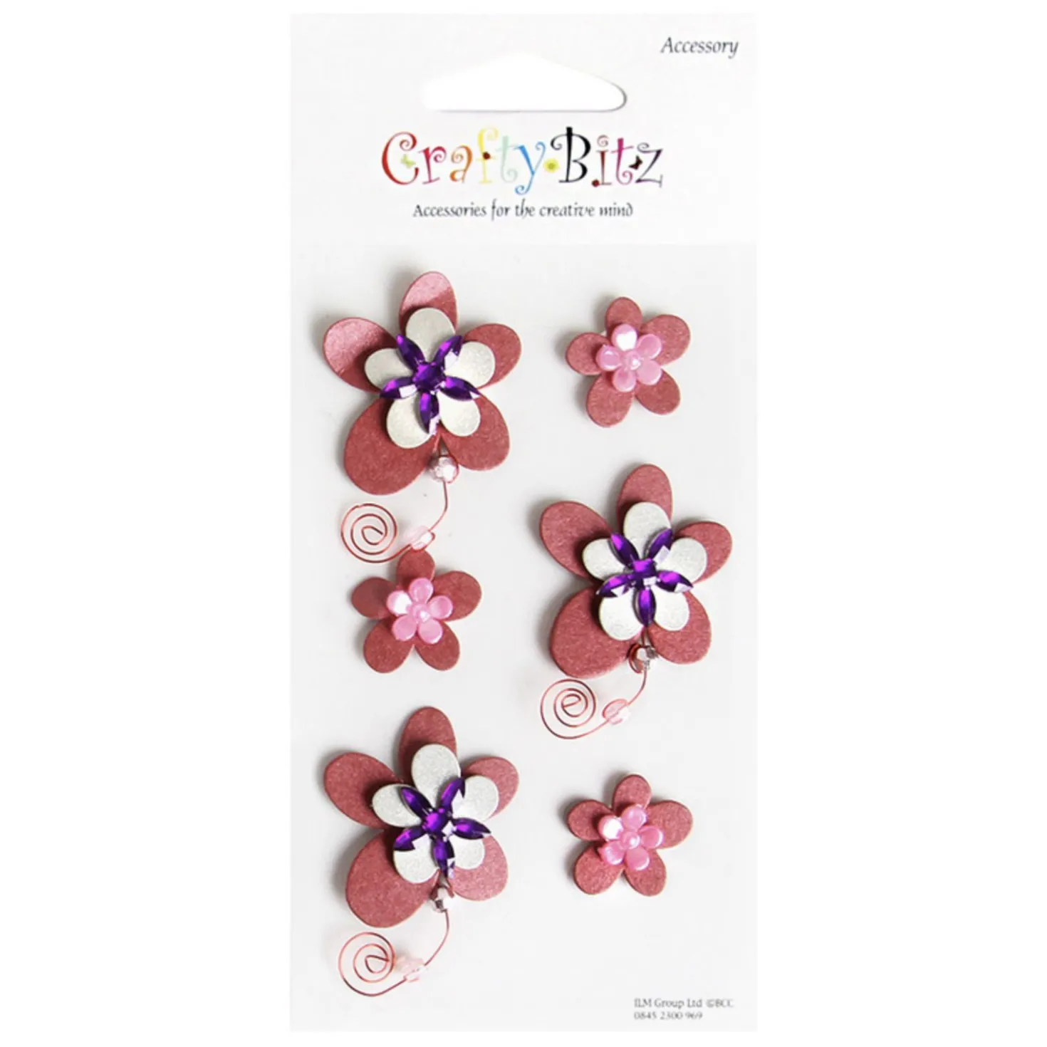 Flower Themed 3D Deco Sticker v1