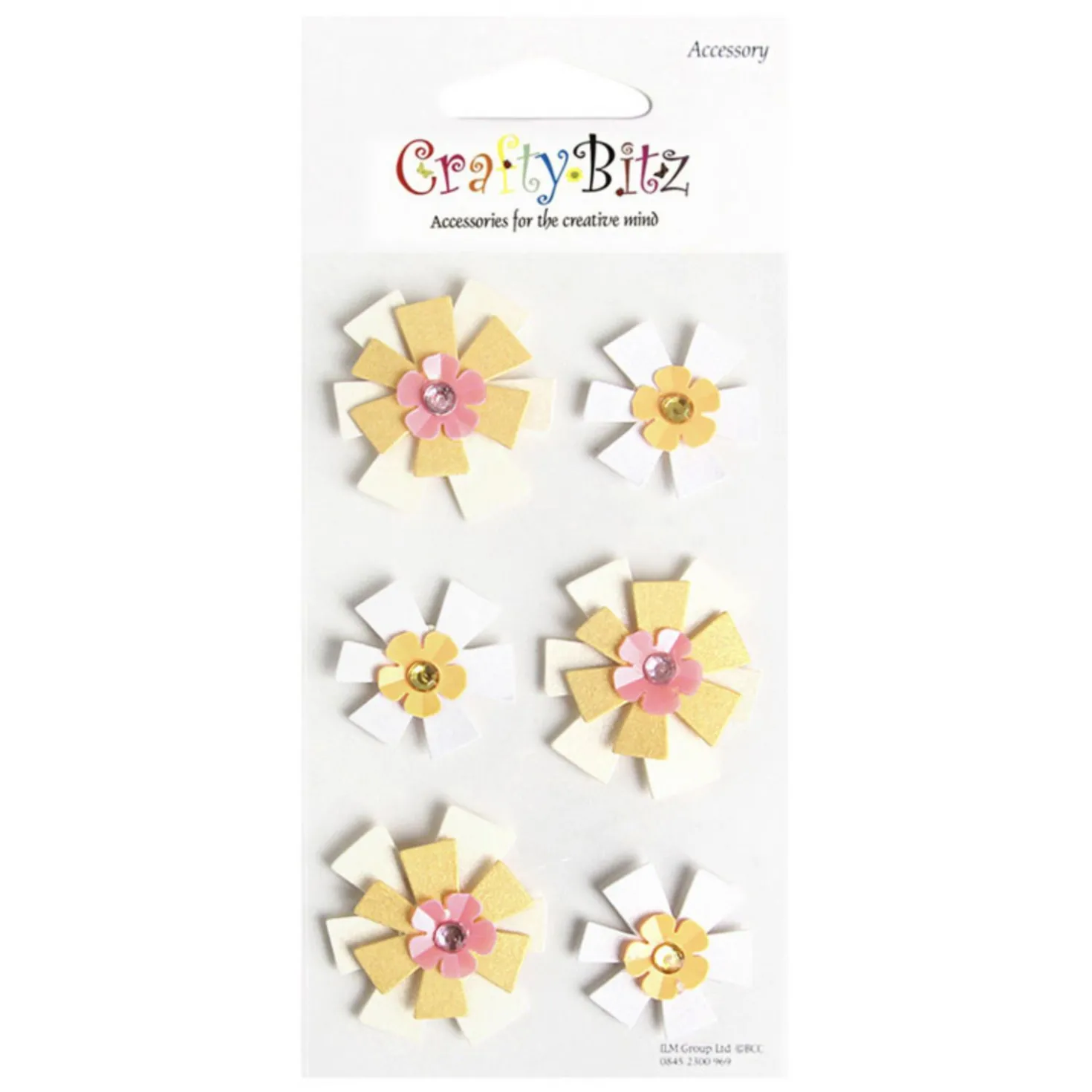 Flower Themed 3D Deco Sticker v1