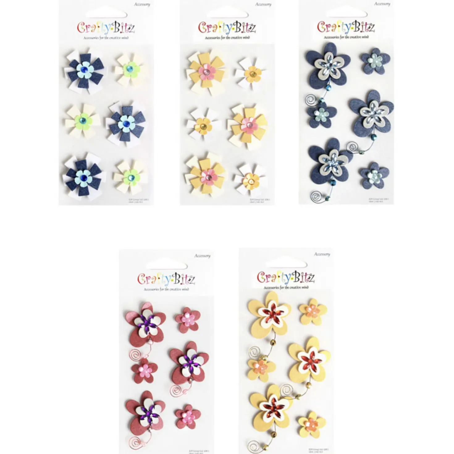 Flower Themed 3D Deco Sticker v1