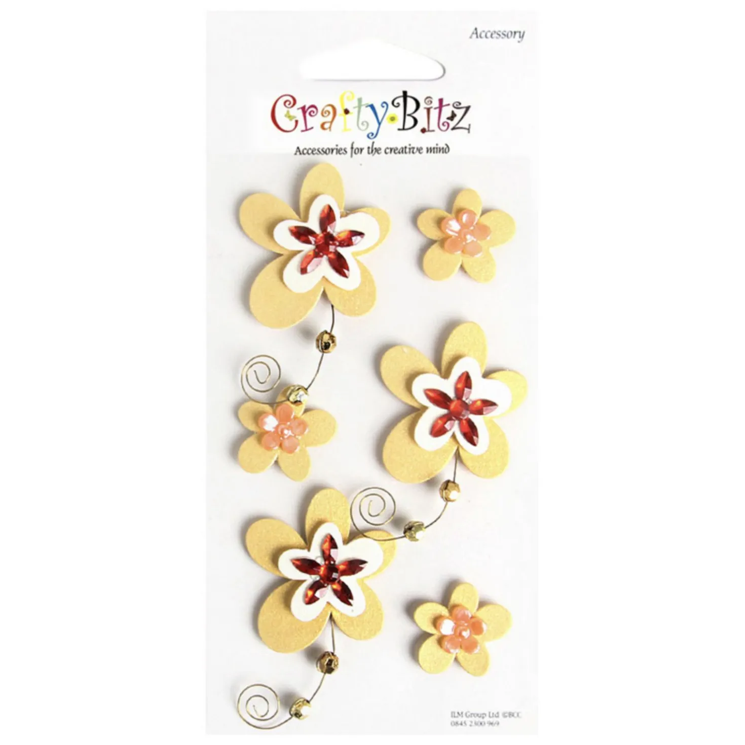 Flower Themed 3D Deco Sticker v1