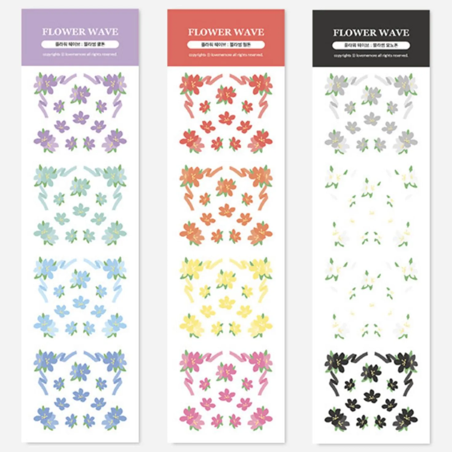 Flower Wave Slim Sticker