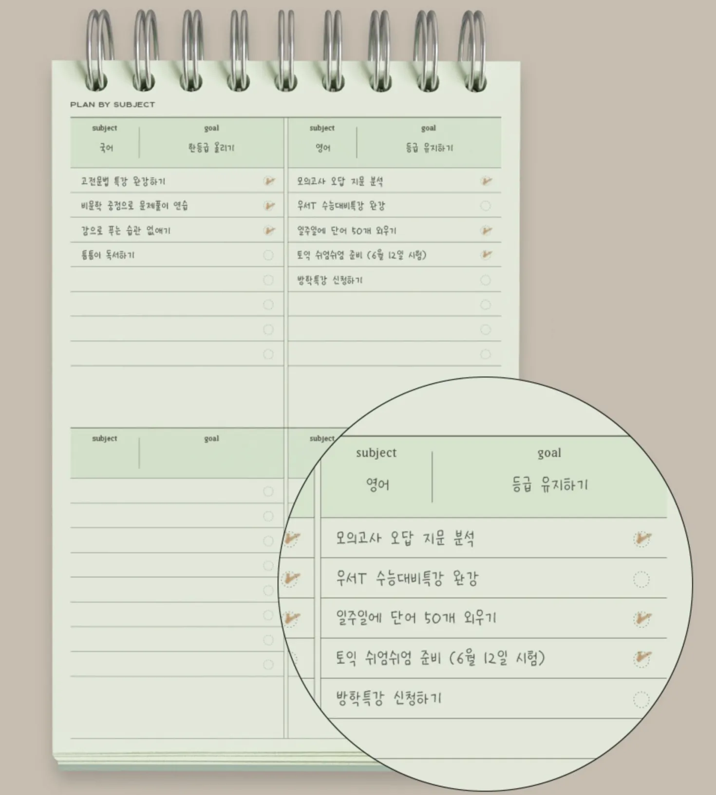 Flow Spiral Standing Study Planner