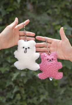 Fluffy Bear Key Ring