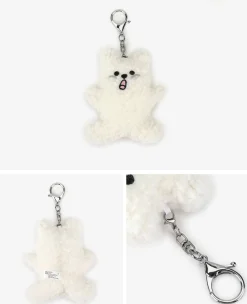 Fluffy Bear Key Ring