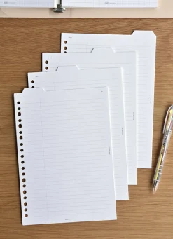 Folder Index 6 Ring & 20 Ring A5 Note Refill Set