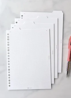 Folder Index 6 Ring & 20 Ring A5 Note Refill Set