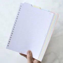 Folder Index 6 Ring & 20 Ring A5 Note Refill Set