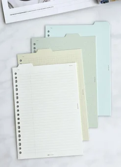 Folder Index 6 Ring & 20 Ring A5 Note Refill Set