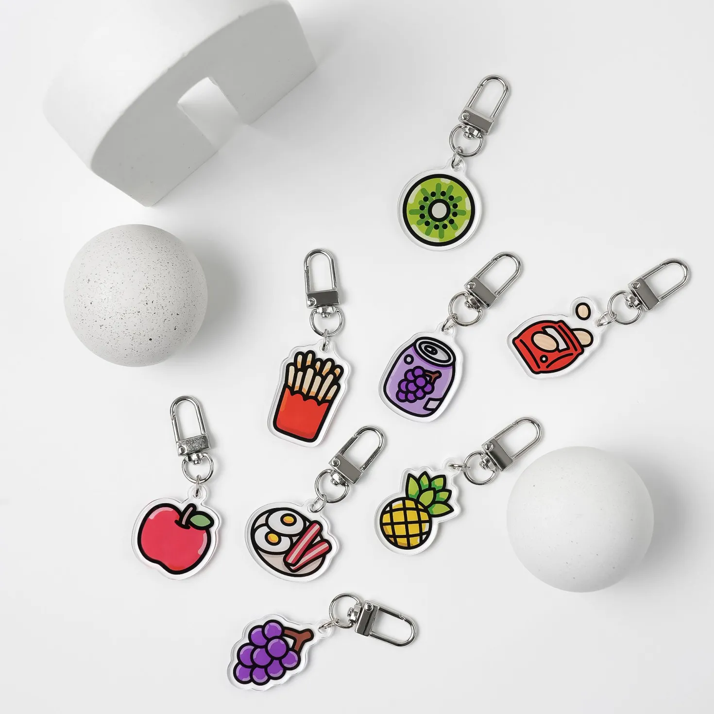 Food Acrylic Key Ring v1