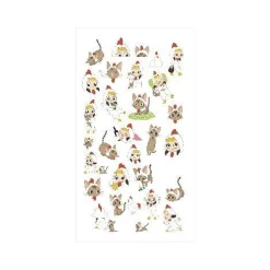 Girl & Cat Deco Sticker