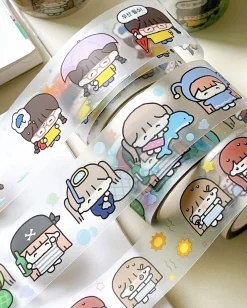 Girl Themed Kiss Cut Sticker Tape v2