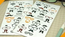 Glasses & Mustache Deco Sticker