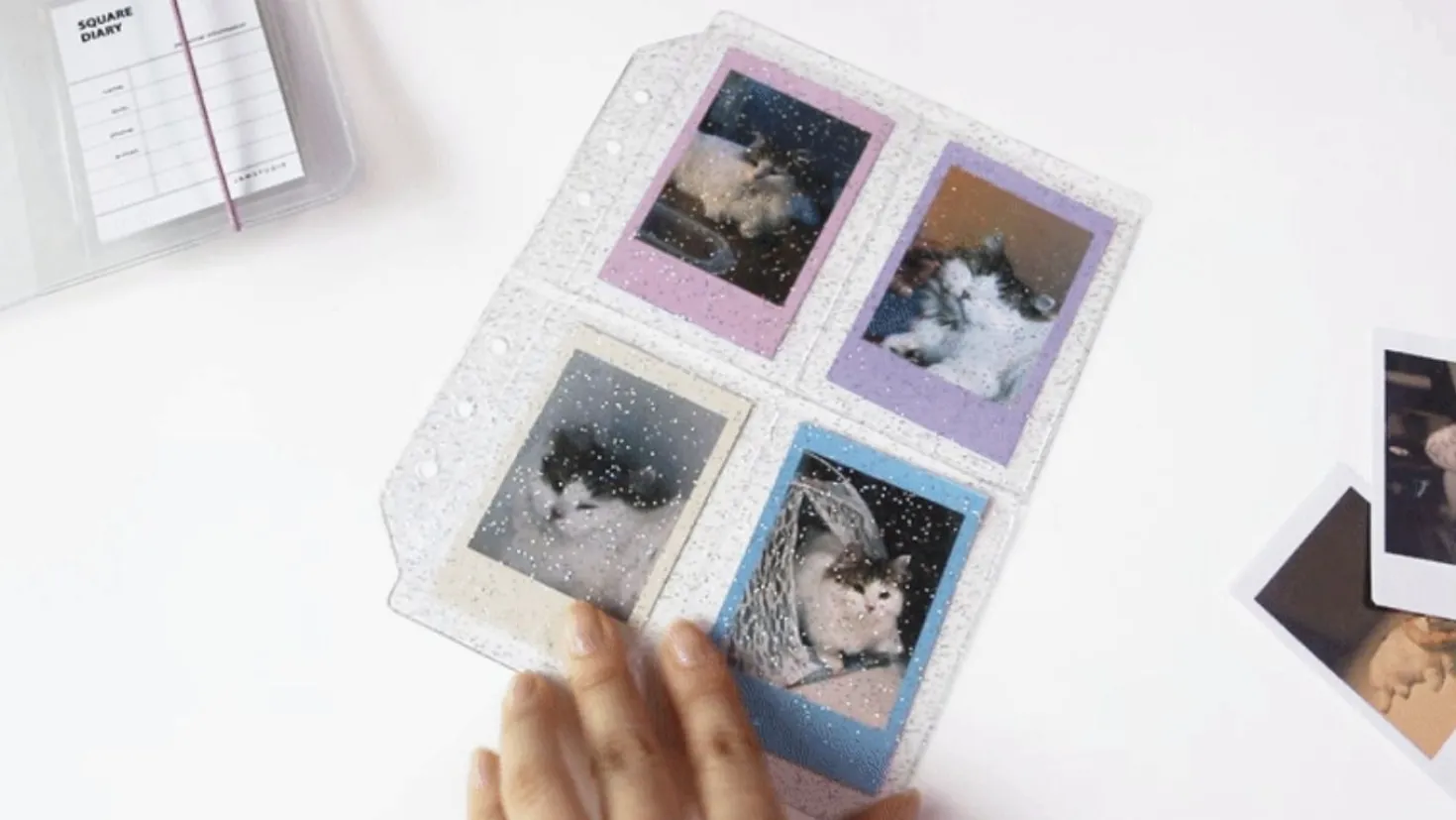 Glitter 6 Ring A6 Wide Card Pocket Refill