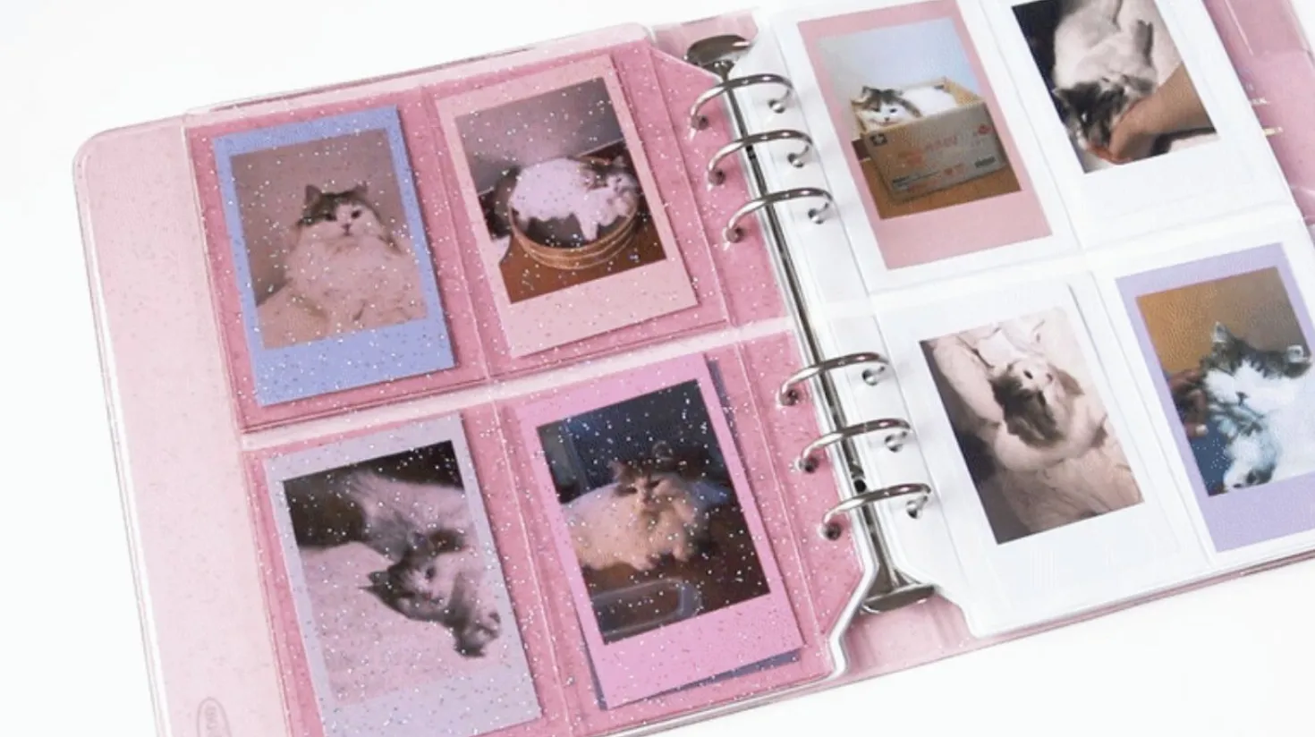 Glitter 6 Ring A6 Wide Card Pocket Refill