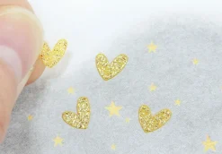 Gold Heart Deco Sticker