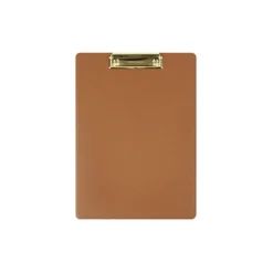 Gold Metal Vegan Leather Clipboard