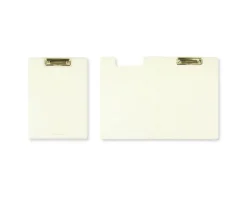Gold Metal Vegan Leather Folding Clipboard