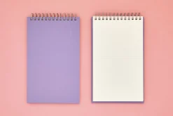 Gray Grid Spiral Notebook